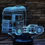 Kamion pótkocsi nélkül 7 színű 3D led lámpa