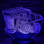 Dömper 7 színű 3D led lámpa