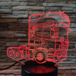 Kamion pótkocsi nélkül 7 színű 3D led lámpa