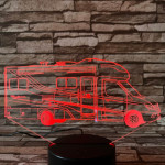 Lakóautó  7 színű 3D led lámpa
