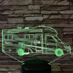 Lakóautó  7 színű 3D led lámpa