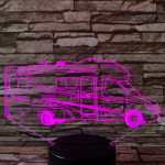 Lakóautó  7 színű 3D led lámpa