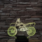 Cross motor 7 színű 3D led lámpa