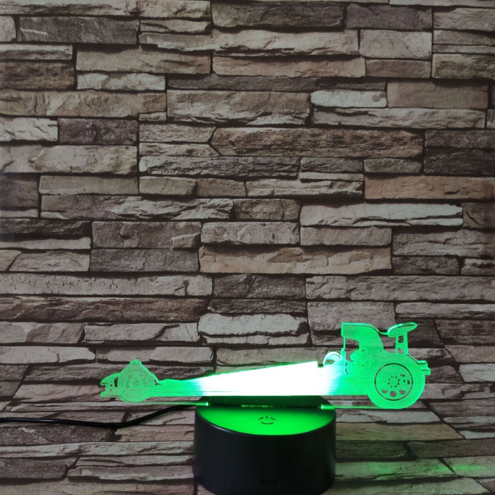 Gyorsulási autó 7 színű 3D led lámpa