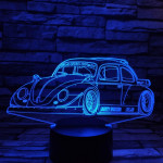 Bogár Sport autó  7 színű 3D led lámpa