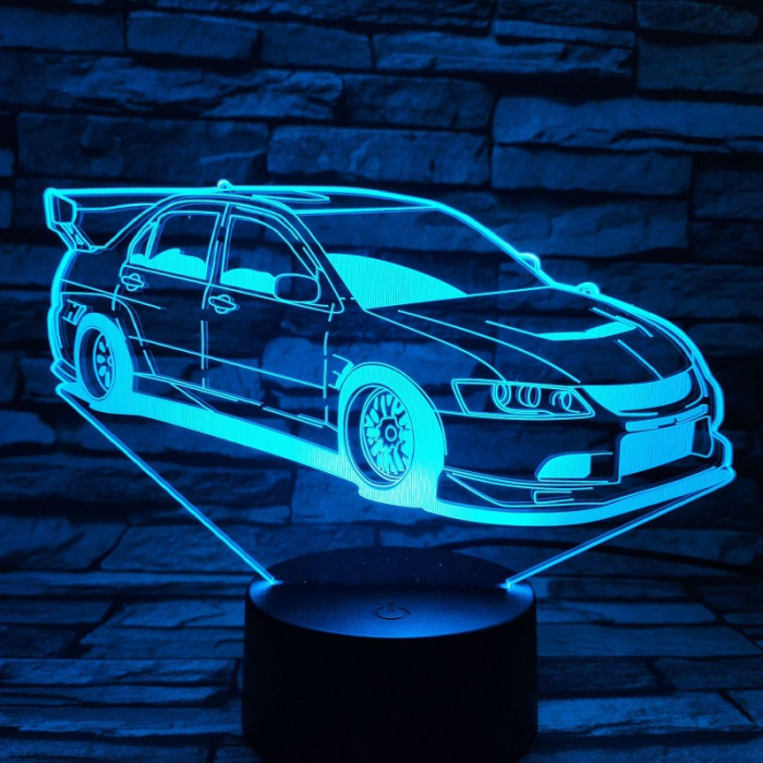 Autó gyorsasági 7 színű 3D led lámpa