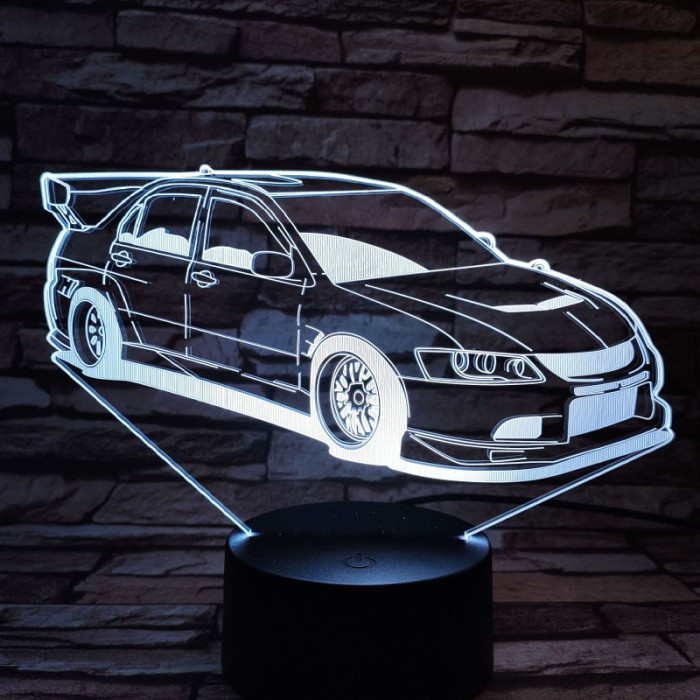 Autó gyorsasági 7 színű 3D led lámpa