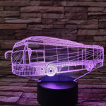 Autóbusz 7 színű 3D led lámpa