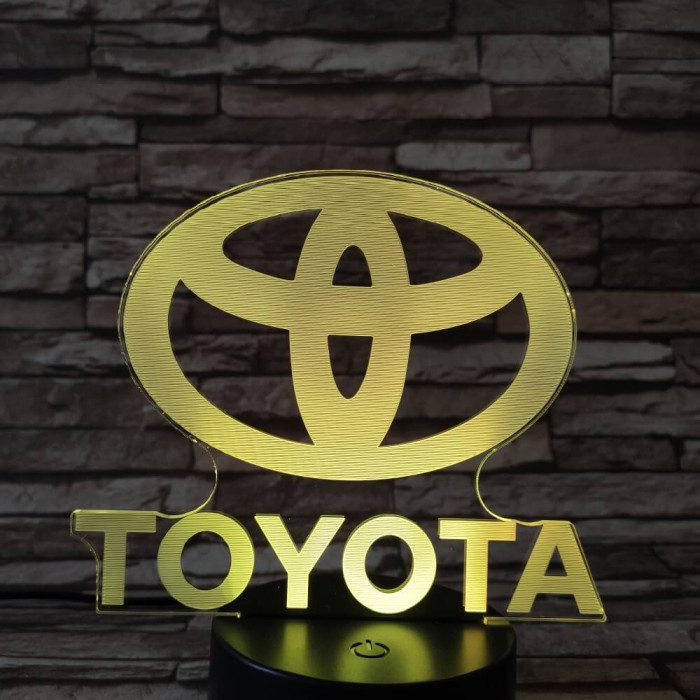 Toyota 7 színű 3D led lámpa