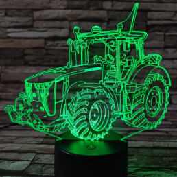 Traktor masszív  3D led lámpa