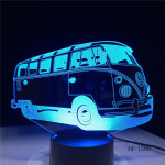 Retro Kisbusz 3D led lámpa