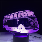 Retro Kisbusz 3D led lámpa
