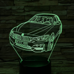 BMW autó  7 színű 3D led lámpa
