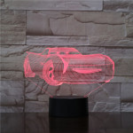 Gyerek autó 7 színű 3D led lámpa