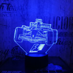 Forma 1 autó 7 színű 3D led lámpa