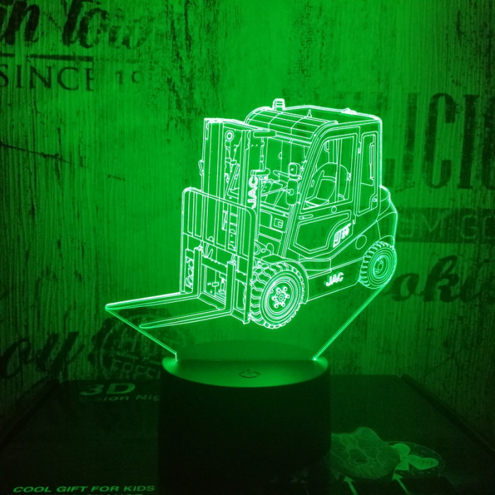 Targonca 7 színű 3D led lámpa