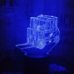 Targonca 7 színű 3D led lámpa