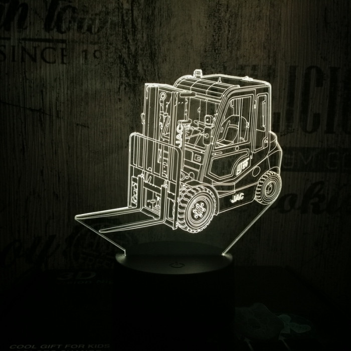 Targonca 7 színű 3D led lámpa