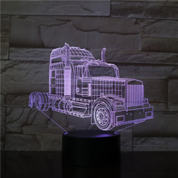 Kamion 7 színű 3D led lámpa