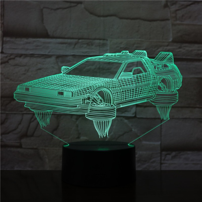 Vissza a Jövőbe 7 színű 3D led lámpa