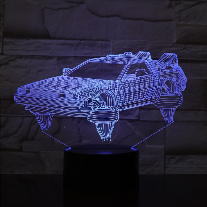 Vissza a Jövőbe 7 színű 3D led lámpa