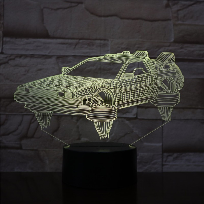 Vissza a Jövőbe 7 színű 3D led lámpa