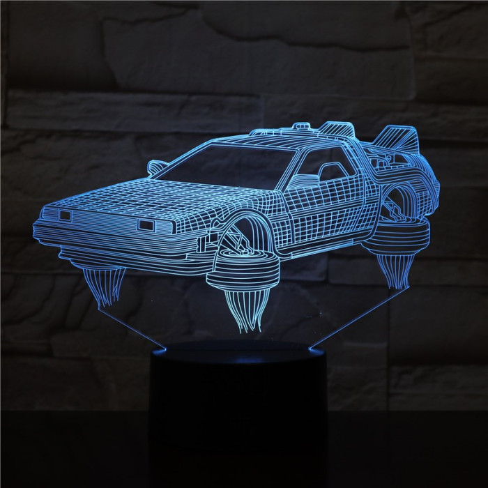 Vissza a Jövőbe 7 színű 3D led lámpa