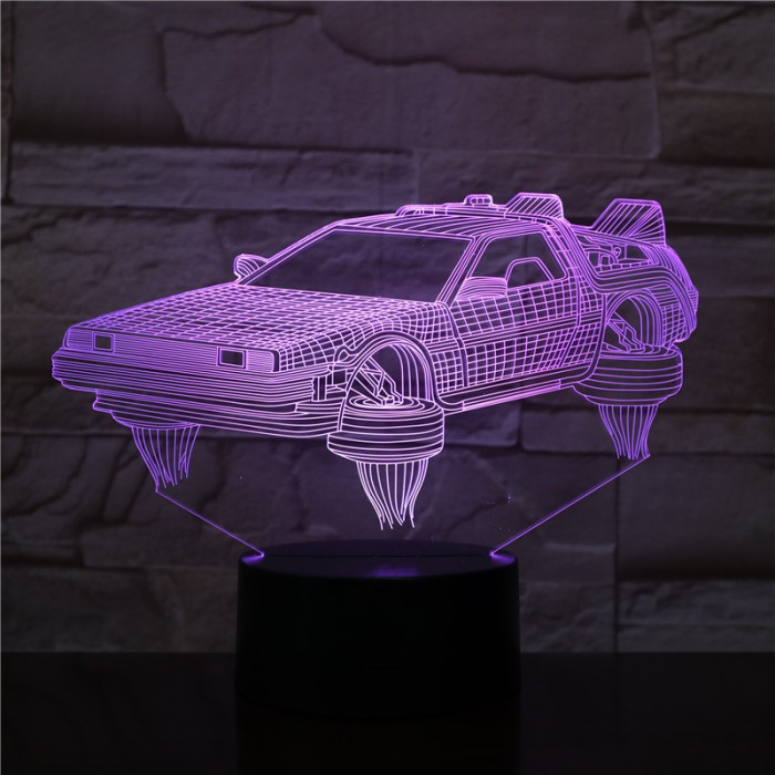 Vissza a Jövőbe 7 színű 3D led lámpa