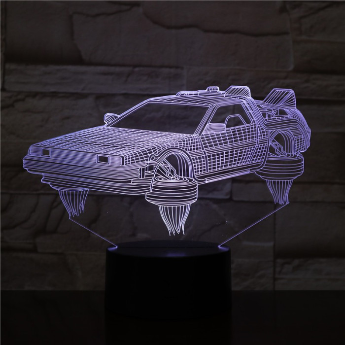 Vissza a Jövőbe 7 színű 3D led lámpa