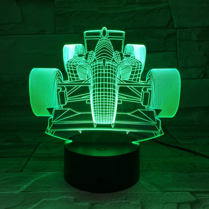Forma1 7 színű 3D led lámpa