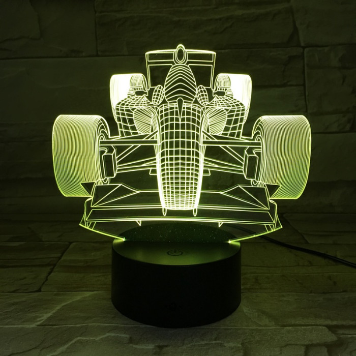 Forma1 7 színű 3D led lámpa