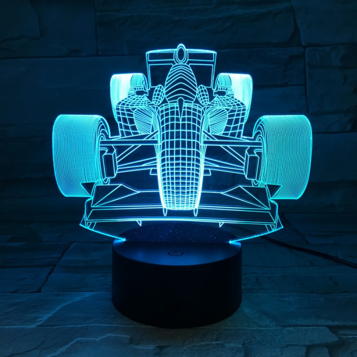 Forma1 7 színű 3D led lámpa