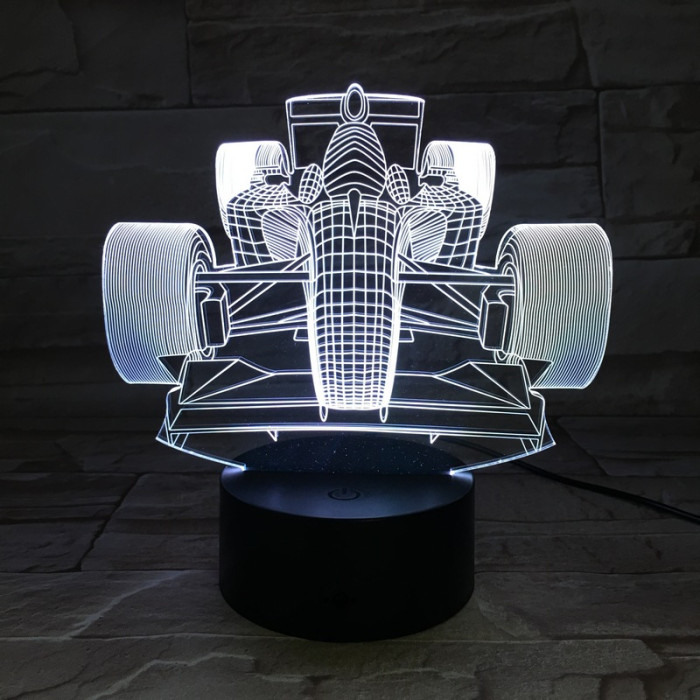 Forma1 7 színű 3D led lámpa