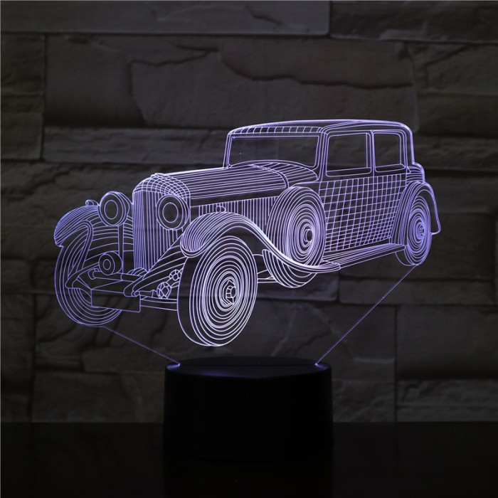 Autó olds mobile 7 színű  3D led lámpa