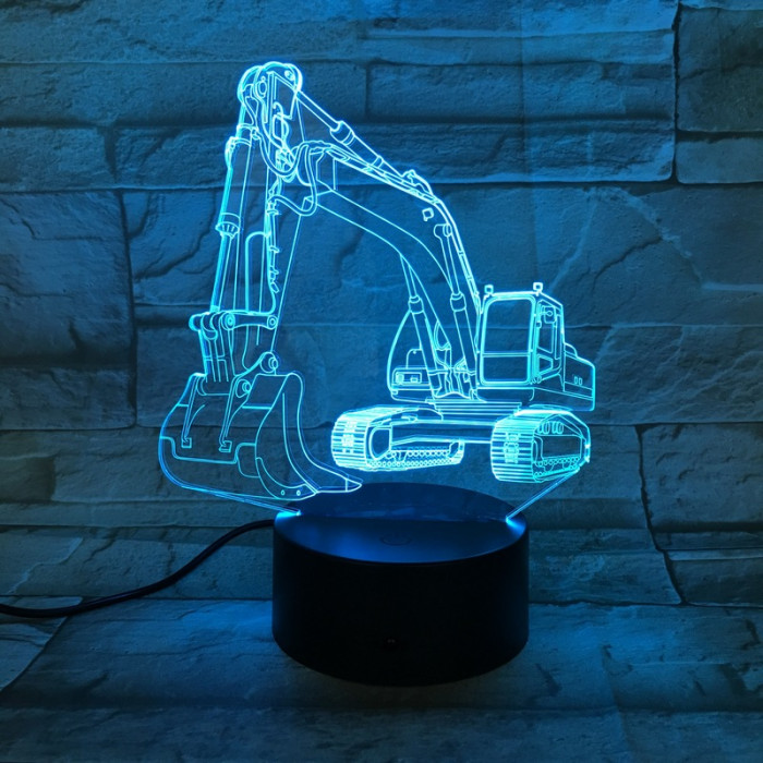 Markoló 7 színű 3D led lámpa