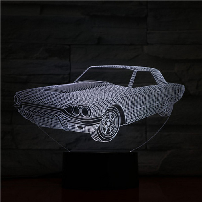 Mustang 7 színű 3D led lámpa
