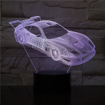 Rally Autó  7 színű 3D led lámpa