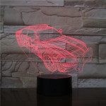Rendőrautó  7 színű 3D led lámpa