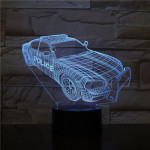 Rendőrautó  7 színű 3D led lámpa