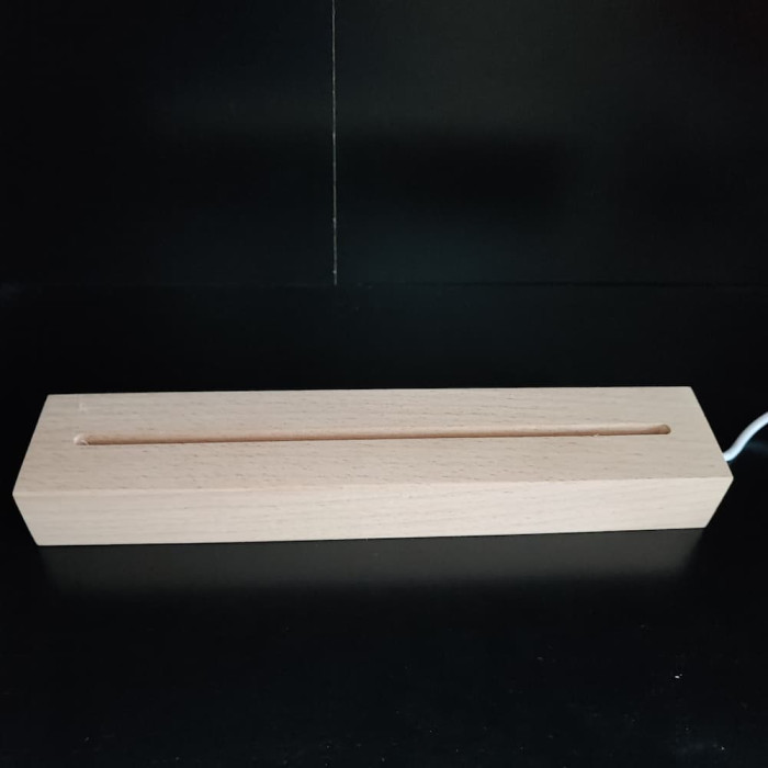 Tigris szív személyre szabott 20 cm fa talppal 7 színű 3D led lámpa