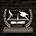 Ballagásra Diplomaosztóra  Szalagavatóra személyre szabott fatalppal 7 színű 3D led lámpa