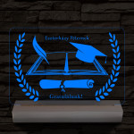 Ballagásra Diplomaosztóra  Szalagavatóra személyre szabott fatalppal 7 színű 3D led lámpa