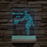Kosaras személyre szabott 20 cm fa talppal 7 színű 3D led lámpa