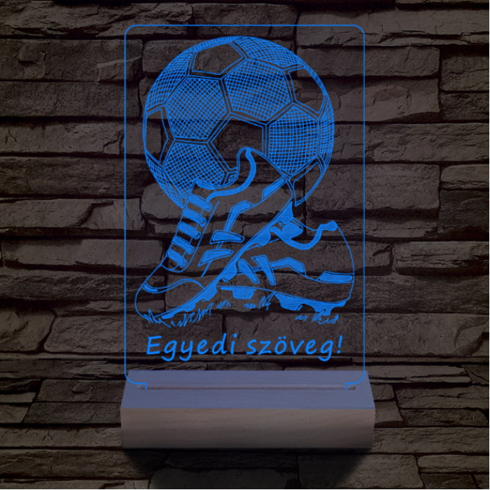Foci cipő személyre szabott 20 cm fa talppal 7 színű 3D led lámpa