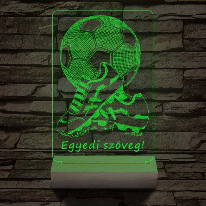Foci cipő személyre szabott 20 cm fa talppal 7 színű 3D led lámpa