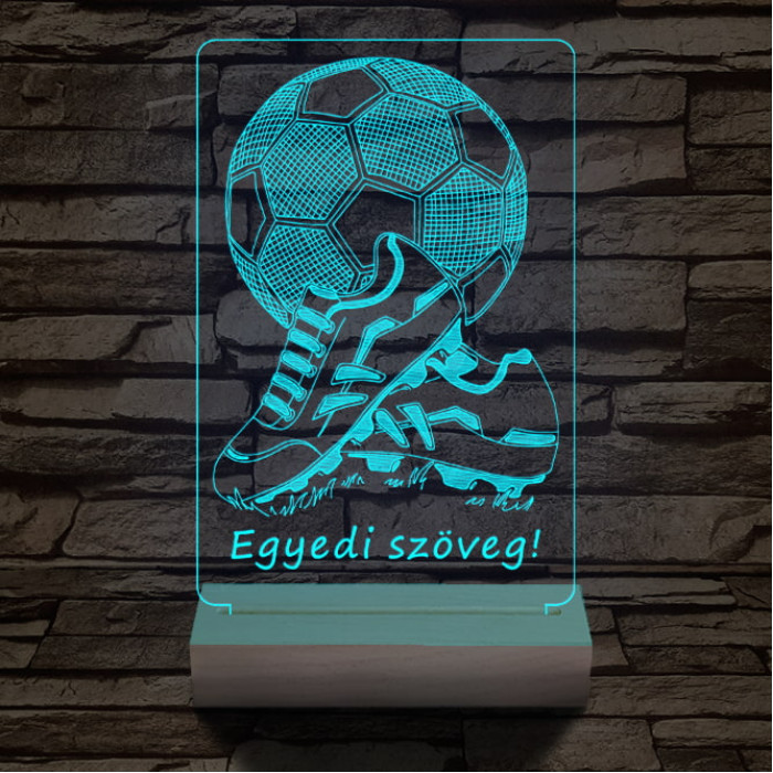 Foci cipő személyre szabott 20 cm fa talppal 7 színű 3D led lámpa