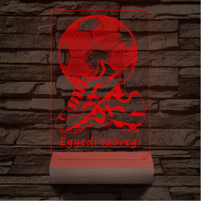 Foci cipő személyre szabott 20 cm fa talppal 7 színű 3D led lámpa