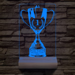 Serleg, Kupa személyre szabott 20 cm fa talppal 7 színű 3D led lámpa