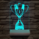 Serleg, Kupa személyre szabott 20 cm fa talppal 7 színű 3D led lámpa