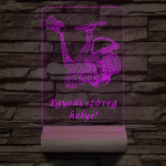 Horgász orsó a legjobb horgásznak 20 cm fa talppal 7 színű 3D led lámpa